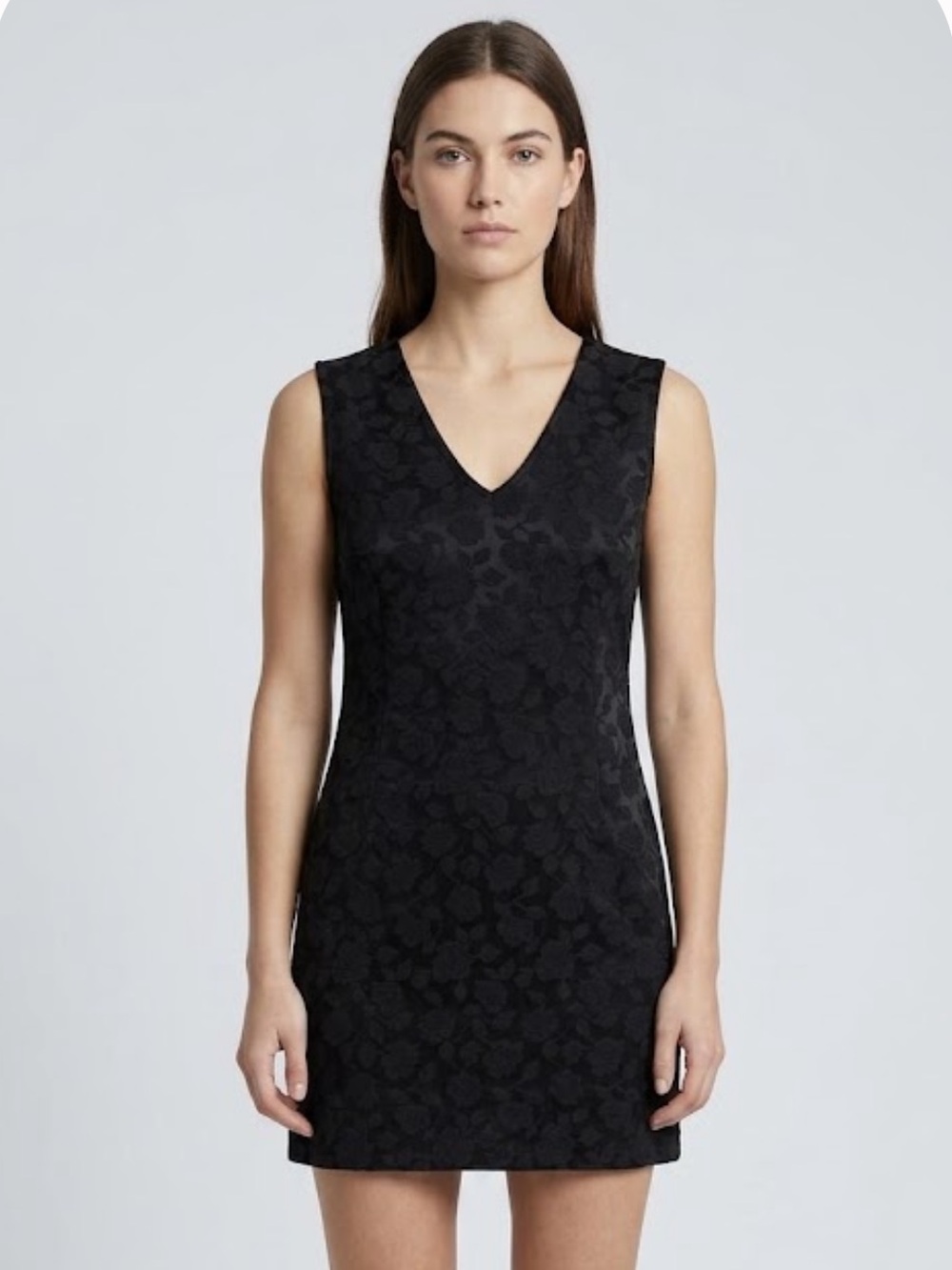 Vintage Prima Donna Black Floral Velvet Mini Dress